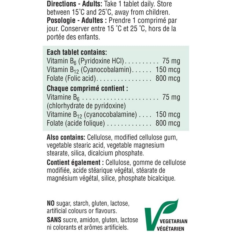 Vitamin B6, Vitamin B12 and Folic Acid, 110 Count (Pack