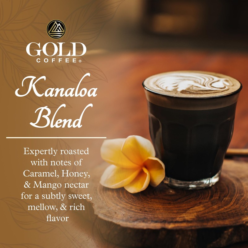 Gold Coffee | Kanaloa Premium House Blend, Medium Roast, Whole