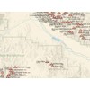 Idaho 11ers Checklist Map 18x24 Poster (Tan)