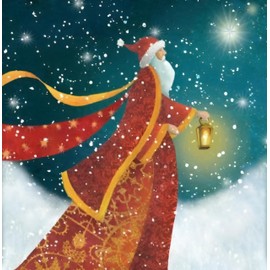 Noel Tatt Charity Christmas Cards Pack of 10 - Charity Christmas Cards with Artistic Father Christmas Design - Eco-Friendly Xmas Cards Multipack with Envelopes