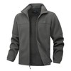 UTWGN Men's Soft Polar Fleece Jacket with Pockets Lightweight Outdoor