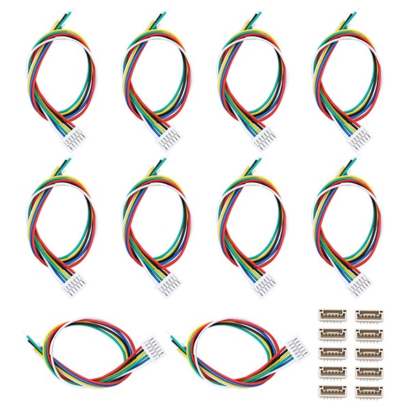 VGOL 10 Pairs JST GH 1.25 mm 6-Pin Male Socket