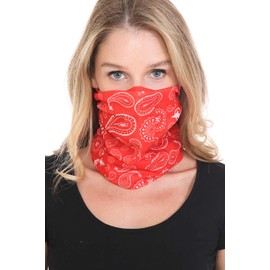 Triple9 Shop Balaclava Face Mask, Neck Gaiter, UV Protector Hood Motorcycle Ski Snowboarding Cycling Hunting Scarf for Men Women Kids (Red, Green, Light Blue)