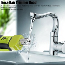 Reemplazo del Cabezal del Recortador de Pelo de la Nariz para QP210/80 QP220 QP2515 QP2523 QP2520 QP2527, Cuchillas Impermeables de Doble Filo para una Fácil Limpieza