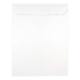 JAM PAPER 9 1/2 x 12 1/2 Open End Catalog Commercial Envelopes with Peel and Seal Closure - White - 50/Pack