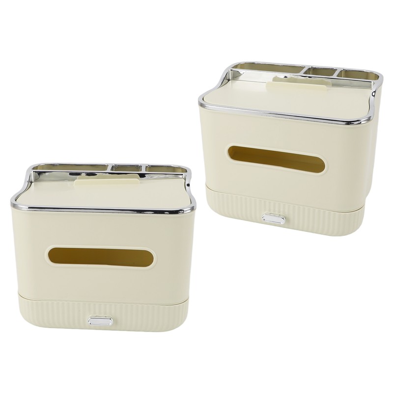 Tissue Box Organizer Multifunctional PP Plastic Space Saving Portable for