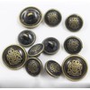 KENDANY 11 Piece Antiqued Bronze Metal Blazer Button Set -