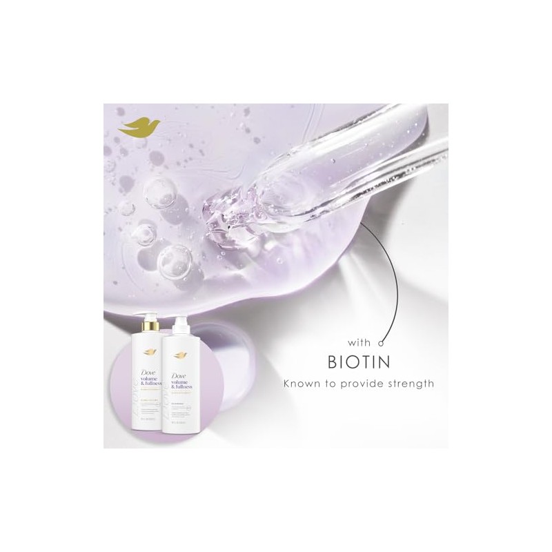 Dove Shampoo and Conditioner Set, Volume & Fullness + Advanced