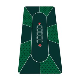 nuveti 70 x 35 Inch Texas Hold'em Poker Mat Portable Rubber Poker Table Top Water Waterproof, Noise Reduction Poker Table Top for Any Tabletop Game