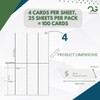 OfficeGear Tent Cards 4-up (25 Sheets - 100 Cards) 52