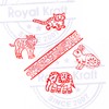 Exquisite Designs Animal and Border Wooden Block Stamps (Set of