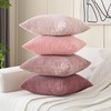 Volcanics 4 Packs Pink Cushion Covers 45x45 cm (18x18 Inch)