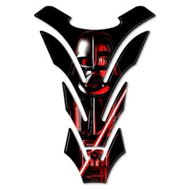 labelbike - 3D Sticker Motorbike Tank Pad Decoration and Protection Universal in Resin - Color Red Black
