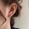 K.L.Y Women's Hoop Ring, 925 Silver, Earrings, Twist, Popular Earrings,