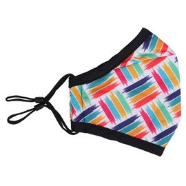 Reusable washable 3 layers cotton cloth – colourful stripes, one size fits most.