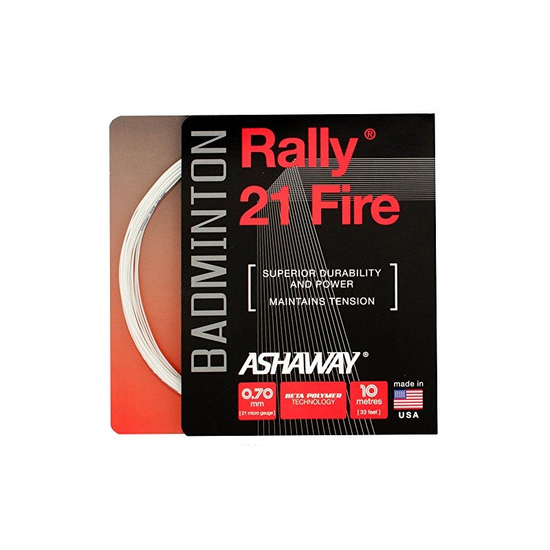 ASHAWAY Rally 21 Fire Badminton String Set - White