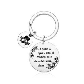 Friendship Gift Keyring Keychain Best Friend Keyring Sister Gifts for Sisters Birthday Gifts for Women Sister in Law Gift Funny Sister Keyring Graduation Christmas Appreciation Gift for Girls Teens