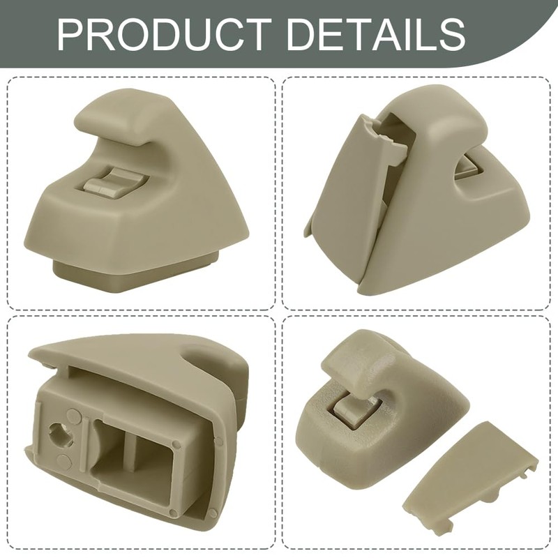 2PCS Sun Visor Support Retainer Clip, Sunvisor Holder Hook, Anti