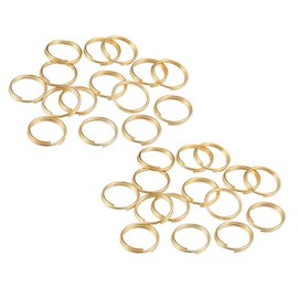 1 Pack Split Rings, 6mm Gold Jump Rings Metal Key Ring Hoops for Jewelry Making Crafts, DIY Arts, About 200 Pcs