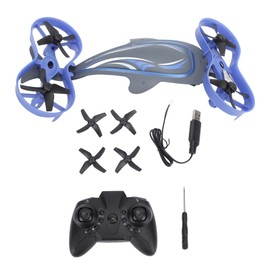 3 in 1 Drone RC Quadcopters Blue Air Water Ground Flip LED Lighting Circle Fly Adjustable Speed Small Drone for Boys Girls