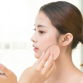 KESYOO Makeup Puff, Makeup Sponge Set, Multi-functional Makeup Puff Round, For Wet and Dry Use, Set of 12 (Nude Color)