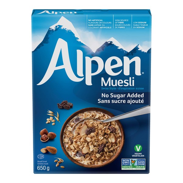Alpen Muesli No Sugar Added, 650 g