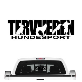 Siviwonder Tervueren Dog Sport Car Sticker Dog Film Belgian Shepherd Belgian, 80cm, Black