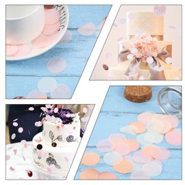 Andiker Rose Gold Paper Confetti, 50g Round Table Confetti Sprinkle 1 inch Foil Glitter Paper Dots for Balloons Baby Shower Anniversary Party Decoration