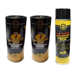 Sun-Glo 2 Cans #2 Tournament Gold Wax & 1 Can Silicone Spray