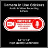 Unbranded Camera in Car Recording Video 6-Pack Decals Red &