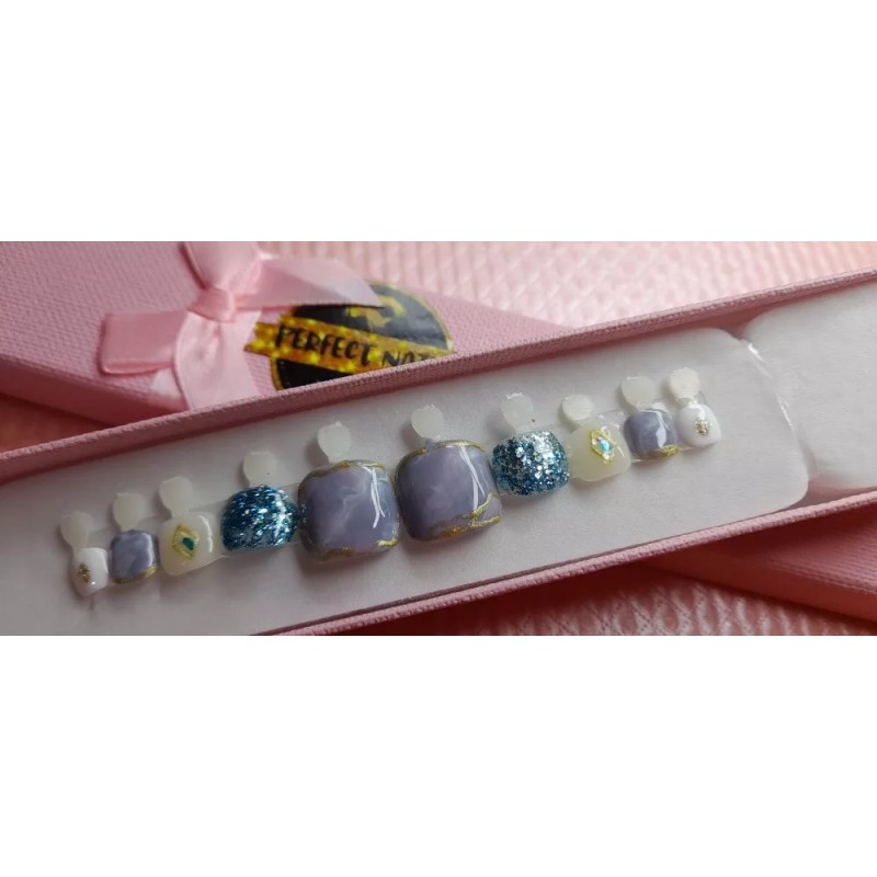 Perfect Nails Press On Uñas Quita Y Pon Para Pies