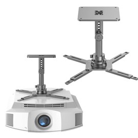 Perfectisan Large Projector Ceiling Mount with Adjustable Height and Extendable Arms, Projector Stand for Engineering Projectors, for Patio Outdoor/Indoor/Office/Livingroom- Dark Gray