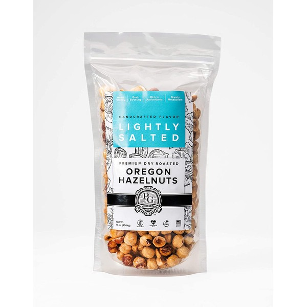 Premium Growers Hazelnuts, Oregon farm direct Lightly Salted Premium Dry roasted– 1 LB Bag