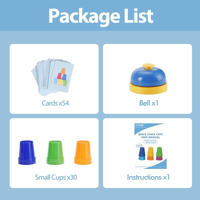 SEISSO Quick Stacking Cups, Stack Cups Set Engaging Educational Speed