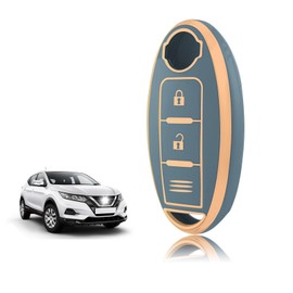 TOOMUME Key Cover TPU Car Key Case Fits Nissan Qashqai J11 J12 Juke F15 X Trail T32 Micra K13 K14 Infiniti Q50 QX60 EX35 FX45, Key Cover Protection Key Case - Three Lines
