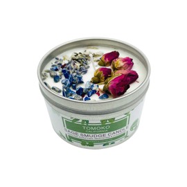 TOMOKO Sage White Sage Scented Candle (6oz), Healing, Purifying, Meditating, Incense & Cleansing (Lapis Lazuli, 1 Pack)