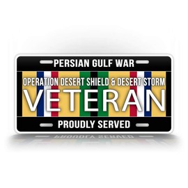Operation Desert Storm and Shield Veteran License Plate Gulf War Veteran Auto Tag