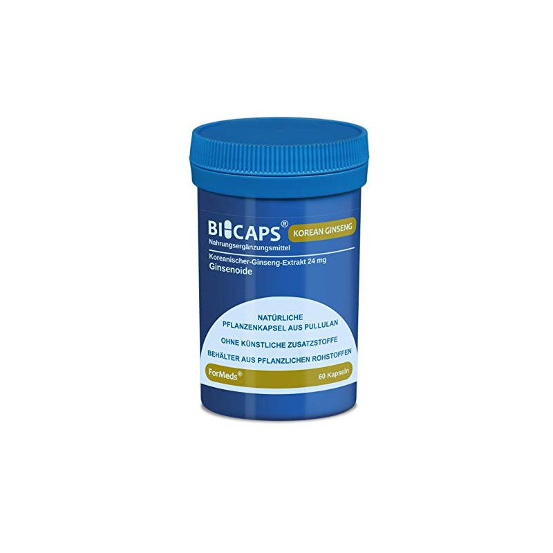 Formeds Bicaps Korean Ginseng, Ginsenosides, 24 mg, 60 Capsules