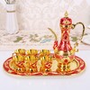 Vintage Coffee Pot Set Retro Metal Pot Tray Set Waterproof