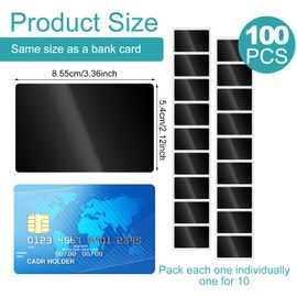 100 Pcs Black NFC Cards Rewritable Ntag 215 Blank PVC Card Programmable NFC Tag Business Black Card Chip Byte Tag Work with All NFC App Plastic ID NFC Tags for ID Badge Credit Cards Identification