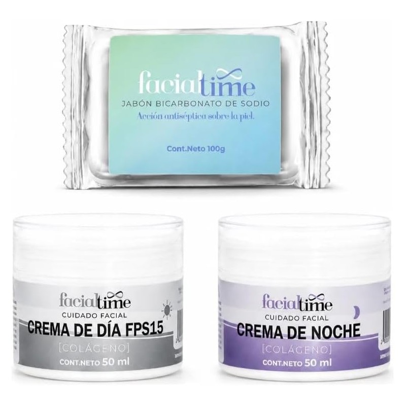 Kit de 3 Piezas Para El Cuidado Facial Crema Dia