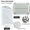 Crastilior Large Non Slip Serving Tray with Handles Food Trays