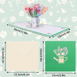 Zercart Flower Pop Up Birthday Card 3D Birthday Card pop up flower birthday cards Mothers Day, Birthday, for Mom,Mother,Grandmom Wife Thinking of You Card