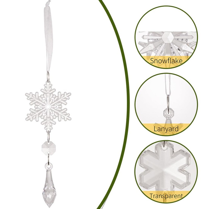 UEAVOID Pack of 5 Diamond Painting Christmas Tree Decorations Icicle