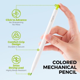 Jar Melo Mechanical Colored Pencils 36 Count, Erasable Oil-Based Pastel Pencils with Sharpener, Retractable 3mm Thick Color Leads, Drawing & Art Supplies for Kids 6-12, Artists Adults Coloring Books