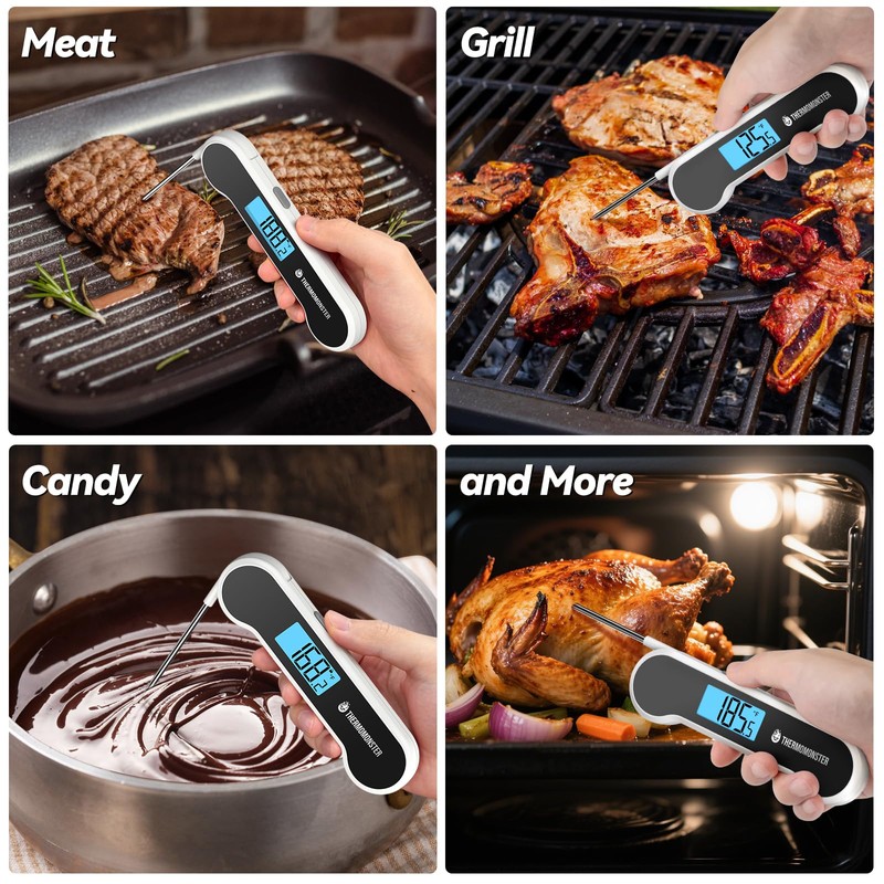 0.5 Sec Instant Read Meat Thermometer Digital with ±0.5℉ Precision,
