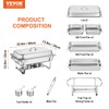 VEVOR Chafing Dish Buffet Set, 8 Qt 2 Pack, Stainless