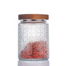 Taefaba Vintage Glass Jar With Airtight Lid, Spice Jars Overnight Oats Containers Glass Storage Containers Kitchen Storage Containers for Sugar, Coffee, Tea,Candy Cookie,Pasta,Cereal