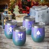 GINGPROUS Christmas Funny Baked/Elfed Up/Blitzened/Lit Wine Tumbler Set, 12 Oz