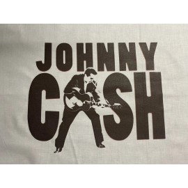 SINGER 1 Johnny Cash Quilt Block  “ The Man In Black Music Fabric Material Folsom Priso